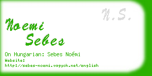 noemi sebes business card
